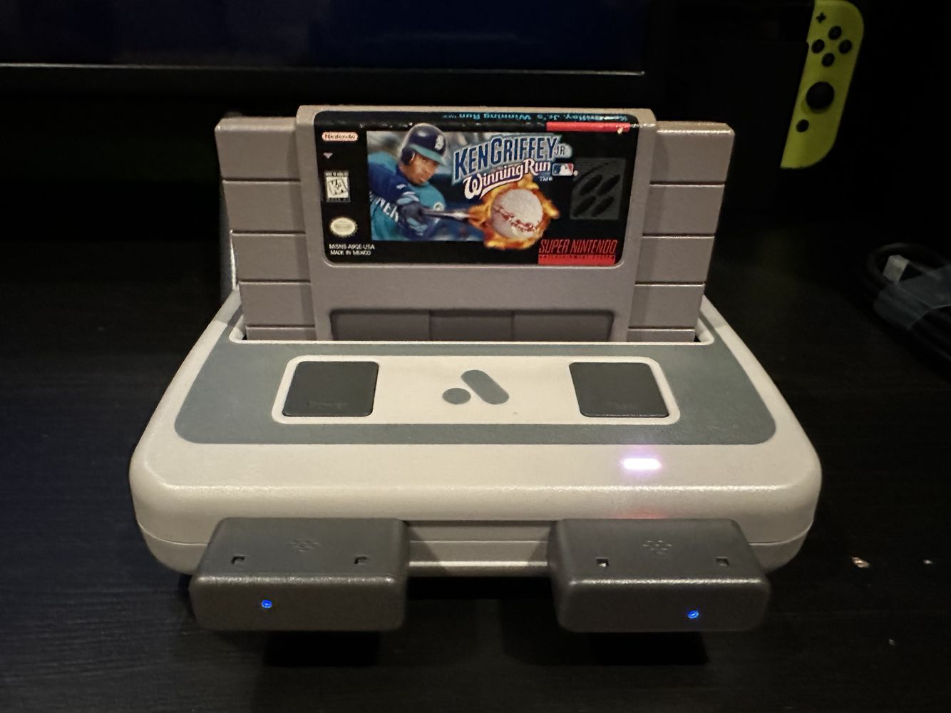 Super Nt console with Ken Griffey Jr Winning Run cartrige loaded