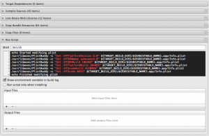 Build phases for supporting armv6 and iPhone 5